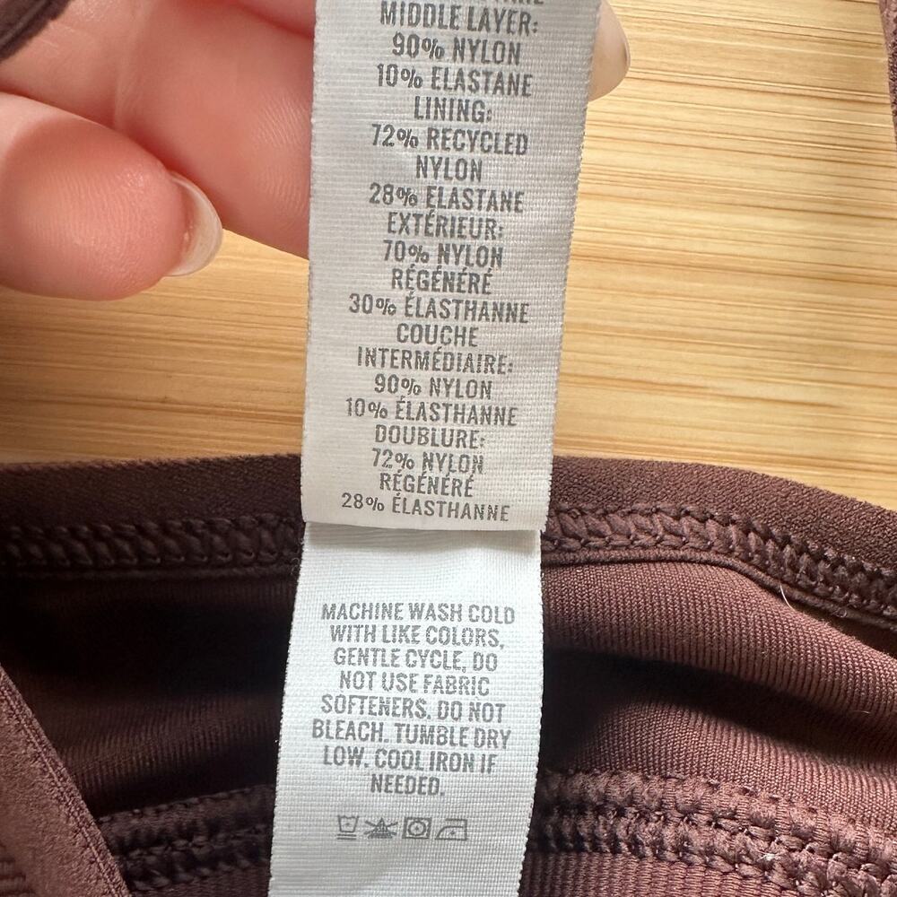 Aerie Women's Brown Ribbed Bralette, Size Medium, Like New - Picture 3 of 4